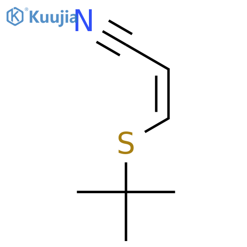 2-Propenenitrile, 3-[(1,1-dimethylethyl)thio]-, (Z)- structure