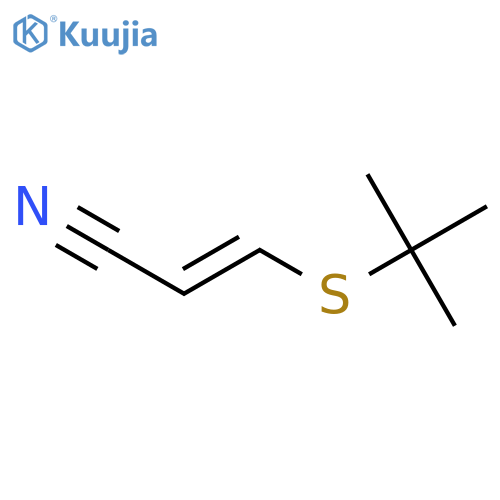 2-Propenenitrile, 3-[(1,1-dimethylethyl)thio]-, (E)- structure