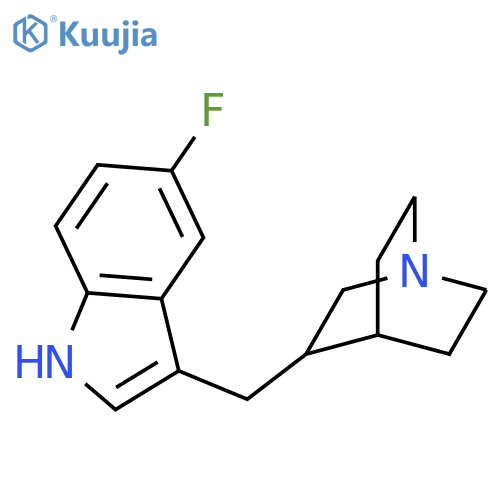 1-AZABICYCLO[2.2.2]OCTANE, 3-[(5-FLUORO-1H-INDOL-3-YL)METHYL]- structure