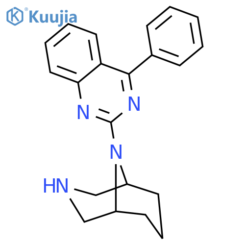 3,9-DIAZABICYCLO[3.3.1]NONANE, 9-(4-PHENYL-2-QUINAZOLINYL)- structure
