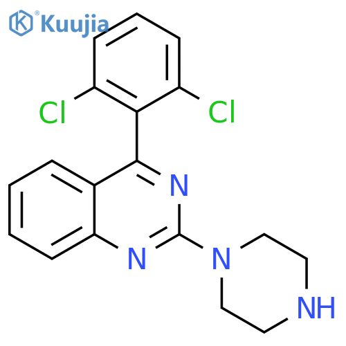QUINAZOLINE, 4-(2,6-DICHLOROPHENYL)-2-(1-PIPERAZINYL)- structure
