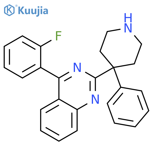 QUINAZOLINE, 4-(2-FLUOROPHENYL)-2-(4-PHENYL-4-PIPERIDINYL)- structure