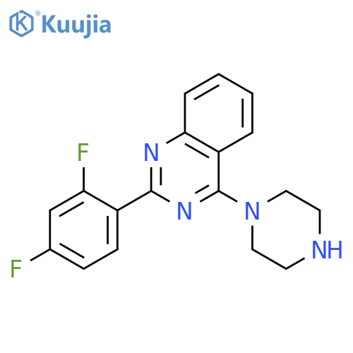 Quinazoline, 2-(2,4-difluorophenyl)-4-(1-piperazinyl)- structure
