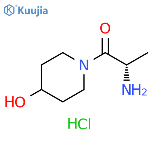 (S)-2-Amino-1-(4-hydroxypiperidin-1-yl)propan-1-one hydrochloride structure