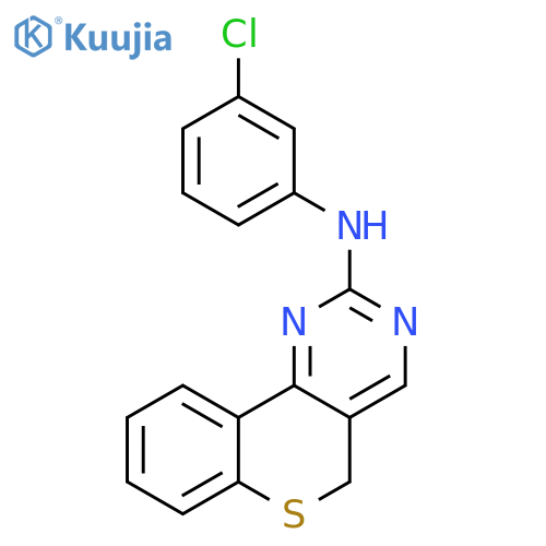 5H-[1]BENZOTHIOPYRANO[4,3-D]PYRIMIDIN-2-AMINE, N-(3-CHLOROPHENYL)- structure