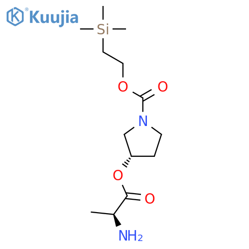L-Alanine, (3S)-1-[[2-(trimethylsilyl)ethoxy]carbonyl]-3-pyrrolidinyl ester structure