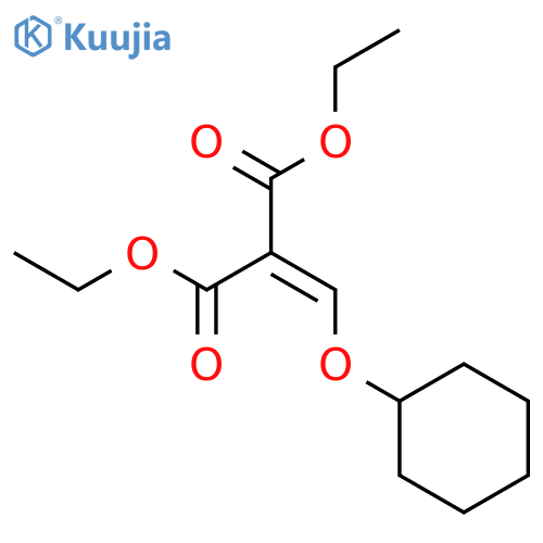 Propanedioic acid, [(cyclohexyloxy)methylene]-, diethyl ester structure