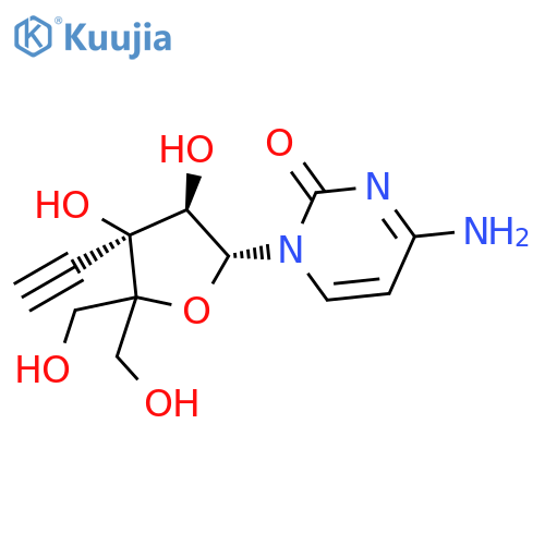 CYTIDINE, 3'-C-ETHYNYL-4'-C-(HYDROXYMETHYL)- structure