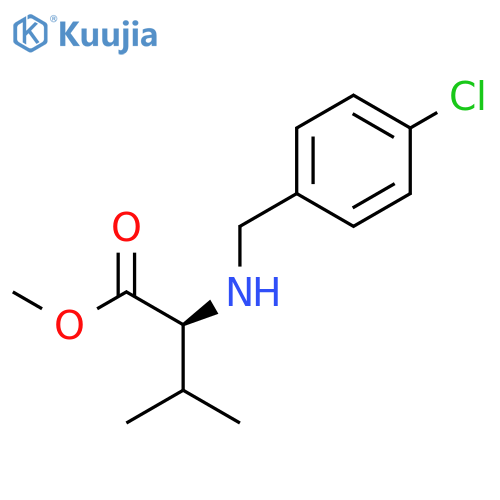 methyl 2-{(4-chlorophenyl)methylamino}-3-methylbutanoate structure