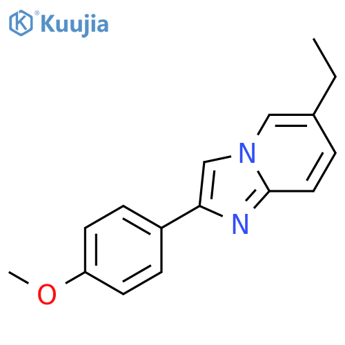 IMIDAZO[1,2-A]PYRIDINE, 6-ETHYL-2-(4-METHOXYPHENYL)- structure