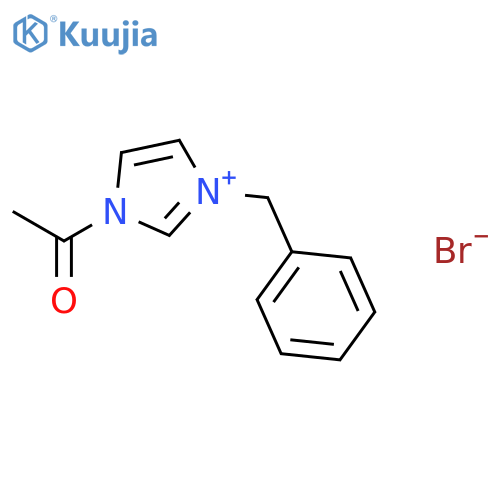 1-acetyl-3-benzylimidazolium bromide structure