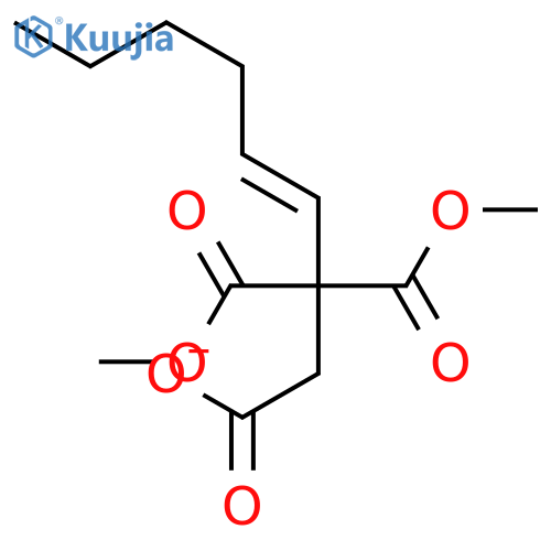 3-Octene-1,2,2-tricarboxylic acid, 2,2-dimethyl ester, (E)- structure