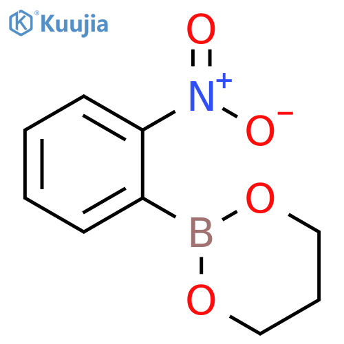 3-Hydroxypropoxy-(2-nitrophenyl)borinic acid structure
