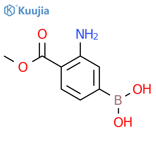(3-Amino-4-(methoxycarbonyl)phenyl)boronic acid structure