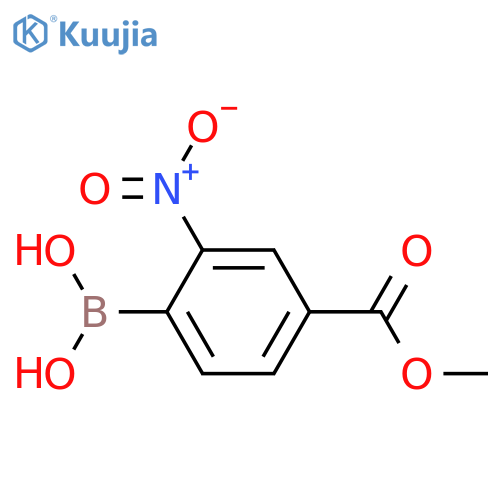 (4-(methoxycarbonyl)-2-nitrophenyl)boronic acid structure