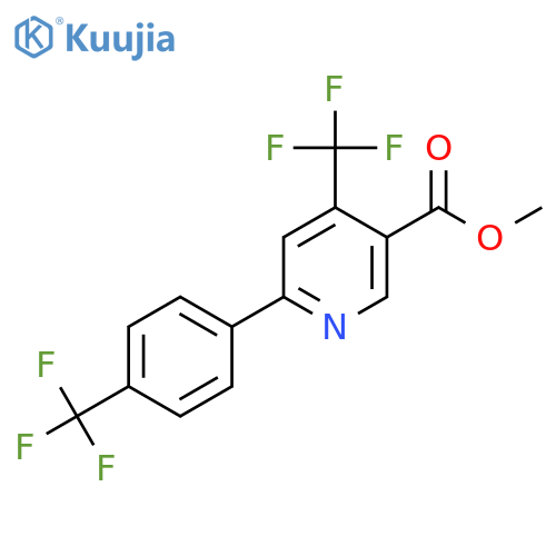3-PYRIDINECARBOXYLIC ACID, 4-(TRIFLUOROMETHYL)-6-[4-(TRIFLUOROMETHYL)PHENYL]-, METHYL ESTER structure