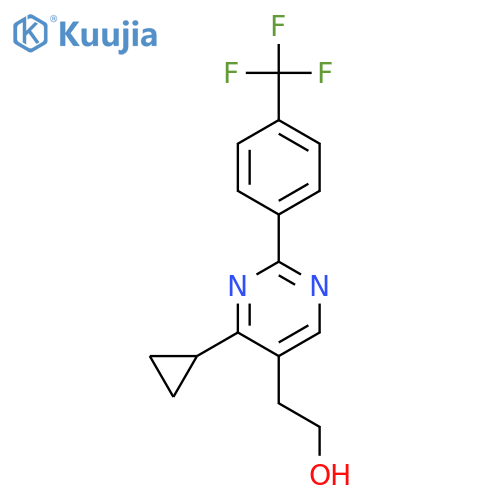 5-Pyrimidineethanol, 4-cyclopropyl-2-[4-(trifluoromethyl)phenyl]- structure
