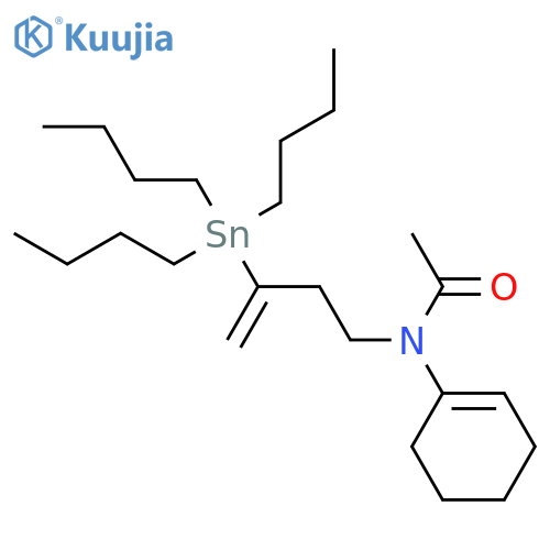 Acetamide, N-1-cyclohexen-1-yl-N-[3-(tributylstannyl)-3-butenyl]- structure