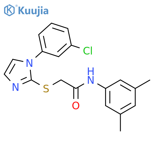 2-{1-(3-chlorophenyl)-1H-imidazol-2-ylsulfanyl}-N-(3,5-dimethylphenyl)acetamide structure
