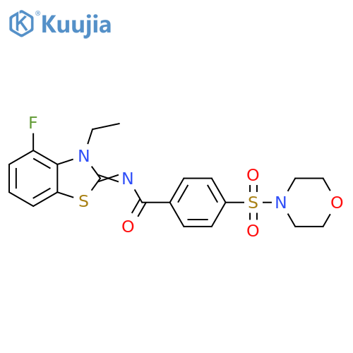 N-(2E)-3-ethyl-4-fluoro-2,3-dihydro-1,3-benzothiazol-2-ylidene-4-(morpholine-4-sulfonyl)benzamide structure