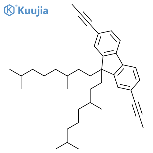 9H-FLUORENE, 9,9-BIS(3,7-DIMETHYLOCTYL)-2,7-DI-1-PROPYNYL- structure