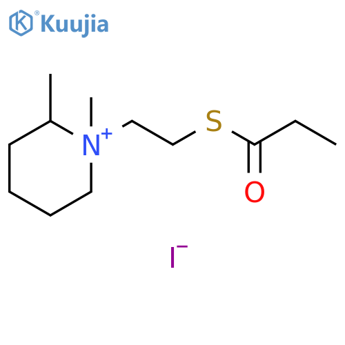 Piperidinium, 1,2-dimethyl-1-[2-[(1-oxopropyl)thio]ethyl]-, iodide structure