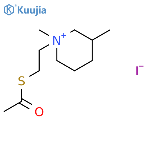 Piperidinium, 1-[2-(acetylthio)ethyl]-1,3-dimethyl-, iodide structure