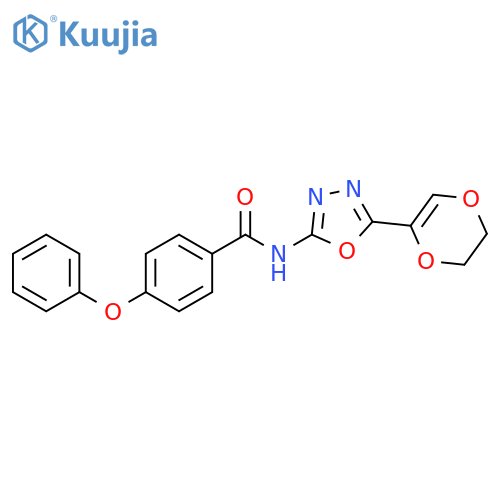 N-5-(5,6-dihydro-1,4-dioxin-2-yl)-1,3,4-oxadiazol-2-yl-4-phenoxybenzamide structure