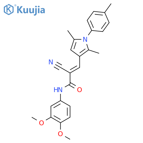 2-cyano-N-(3,4-dimethoxyphenyl)-3-[2,5-dimethyl-1-(4-methylphenyl)-1H-pyrrol-3-yl]prop-2-enamide structure