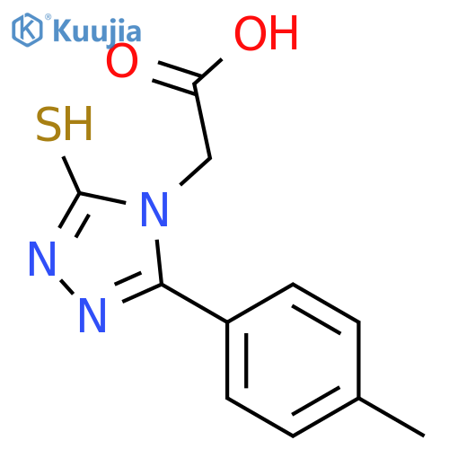 2-3-(4-Methylphenyl)-5-sulfanyl-4H-1,2,4-triazol-4-ylacetic Acid structure