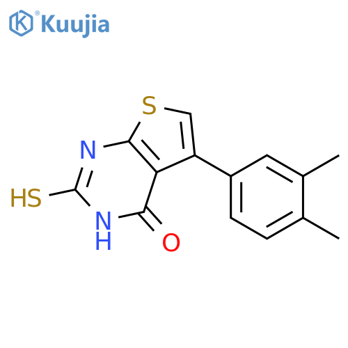 5-(3,4-dimethylphenyl)-2-sulfanyl-3H,4H-thieno[2,3-d]pyrimidin-4-one structure