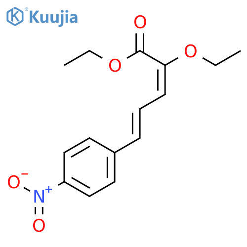 2,4-Pentadienoic acid, 2-ethoxy-5-(4-nitrophenyl)-, ethyl ester structure