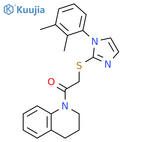 2-{1-(2,3-dimethylphenyl)-1H-imidazol-2-ylsulfanyl}-1-(1,2,3,4-tetrahydroquinolin-1-yl)ethan-1-one structure
