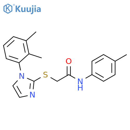 2-{1-(2,3-dimethylphenyl)-1H-imidazol-2-ylsulfanyl}-N-(4-methylphenyl)acetamide structure