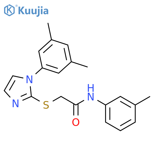 2-{1-(3,5-dimethylphenyl)-1H-imidazol-2-ylsulfanyl}-N-(3-methylphenyl)acetamide structure