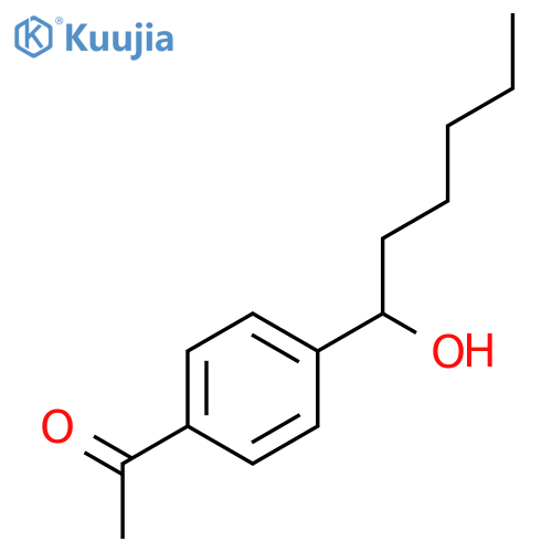Ethanone, 1-[4-(1-hydroxyhexyl)phenyl]- structure