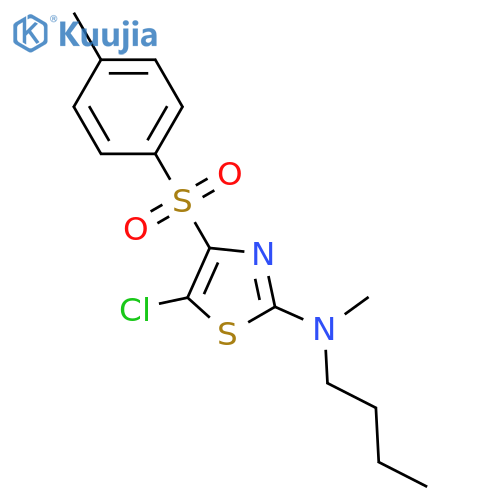 N-butyl-5-chloro-N-methyl-4-(4-methylbenzenesulfonyl)-1,3-thiazol-2-amine structure