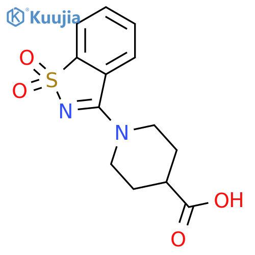 1-(1,1-Dioxo-1,2-benzothiazol-3-yl)piperidine-4-carboxylic Acid structure