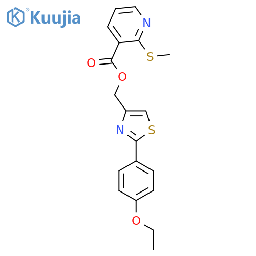 (2-(4-Ethoxyphenyl)thiazol-4-yl)methyl 2-(methylthio)nicotinate structure