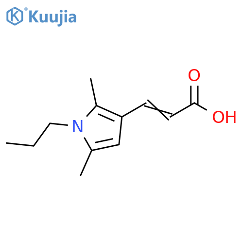 3-(2,5-dimethyl-1-propyl-1H-pyrrol-3-yl)prop-2-enoic acid structure