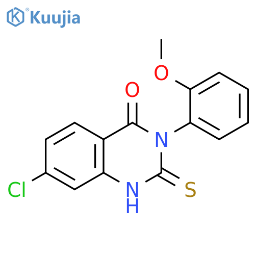7-chloro-3-(2-methoxyphenyl)-2-sulfanyl-3,4-dihydroquinazolin-4-one structure