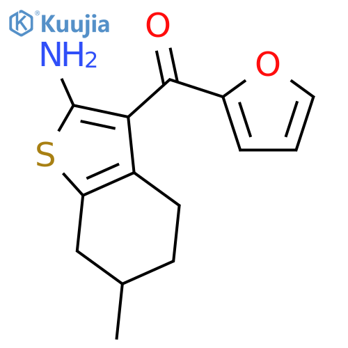 3-(Furan-2-carbonyl)-6-methyl-4,5,6,7-tetrahydro-1-benzothiophen-2-amine structure