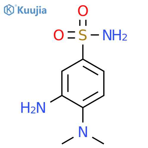 3-amino-4-(dimethylamino)benzene-1-sulfonamide structure