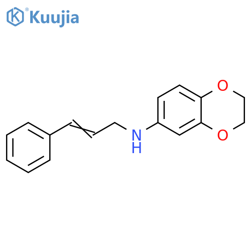 N-(3-phenylprop-2-en-1-yl)-2,3-dihydro-1,4-benzodioxin-6-amine structure
