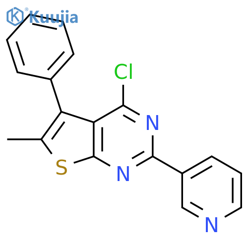 3-{4-chloro-6-methyl-5-phenylthieno2,3-dpyrimidin-2-yl}pyridine structure