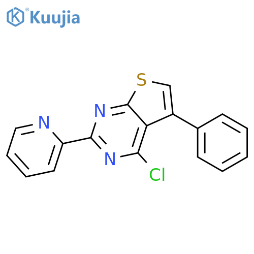 2-{4-chloro-5-phenylthieno2,3-dpyrimidin-2-yl}pyridine structure