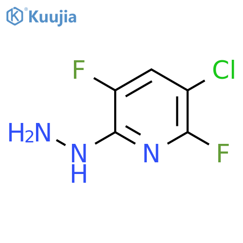 (5-chloro-3,6-difluoropyridin-2-yl)hydrazine structure