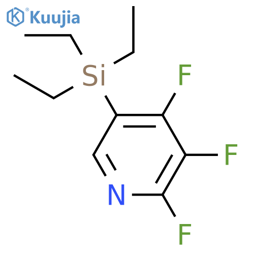 Pyridine, 2,3,4-trifluoro-5-(triethylsilyl)- structure
