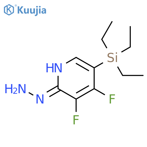 2(1H)-PYRIDINONE, 3,4-DIFLUORO-5-(TRIETHYLSILYL)-, HYDRAZONE structure