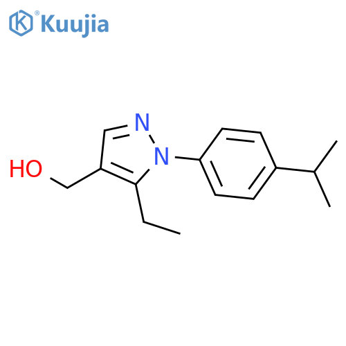 1H-Pyrazole-4-methanol, 5-ethyl-1-[4-(1-methylethyl)phenyl]- structure